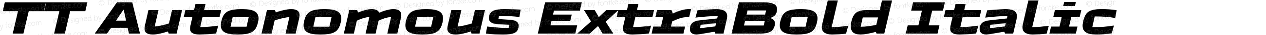 TT Autonomous ExtraBold Italic