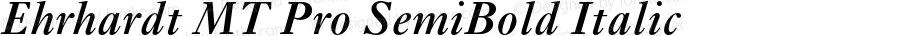 Ehrhardt MT Pro SemiBold Italic Version 001.001