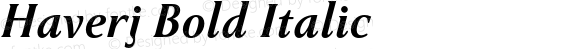 Haverj Bold Italic