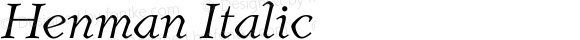 Henman Italic