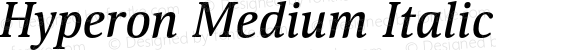 Hyperon Medium Italic