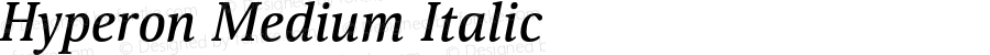 Hyperon Medium Italic