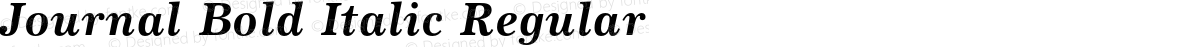 Journal Bold Italic Regular