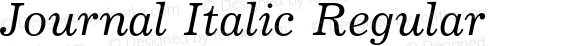 Journal Italic Regular