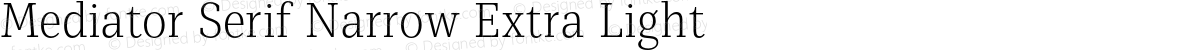 Mediator Serif Narrow Extra Light