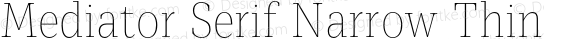 Mediator Serif Narrow Thin