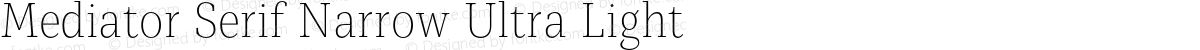 Mediator Serif Narrow Ultra Light