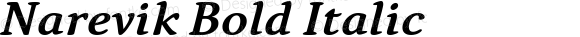 Narevik Bold Italic