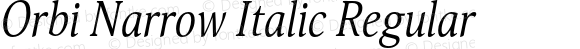 Orbi Narrow Italic Regular