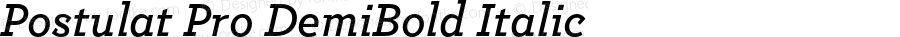 Postulat Pro DemiBold Italic