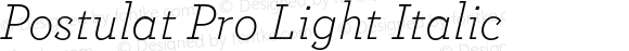 Postulat Pro Light Italic