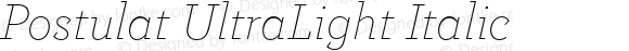 Postulat UltraLight Italic