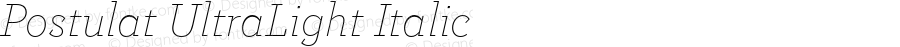 Postulat UltraLight Italic