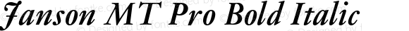 Janson MT Pro Bold Italic