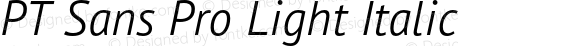 PT Sans Pro Light Italic