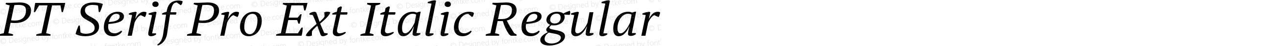 PT Serif Pro Extended Italic