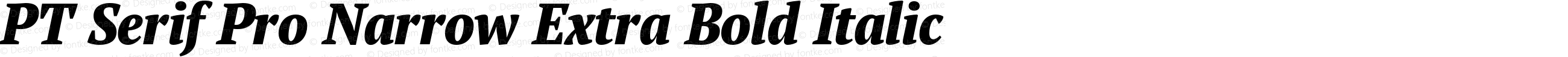 PT Serif Pro Narrow Extra Bold Italic