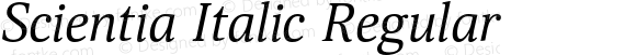 Scientia Italic Regular