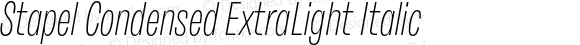 Stapel Condensed Extra Light Italic