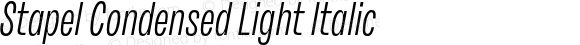 Stapel Condensed Light Italic