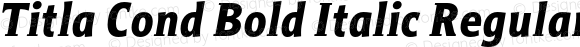 Titla Cond Bold Italic