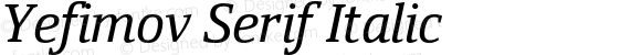 Yefimov Serif Italic