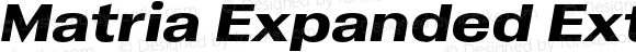 Matria Expanded ExtraBold Italic