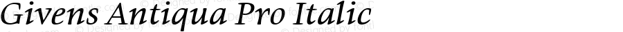 Givens Antiqua Pro Italic