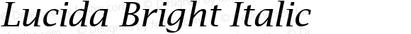 Lucida Bright Italic