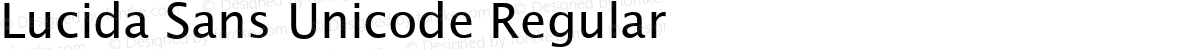 Lucida Sans Unicode Regular