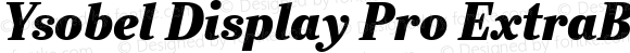 Ysobel Display Pro ExtraBold Italic