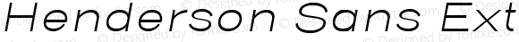 Henderson Sans ExtraLight Italic