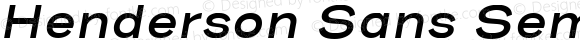 Henderson Sans SemiBold Italic