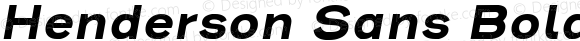 Henderson Sans Bold Italic