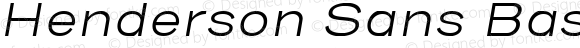 Henderson Sans Basic Light Italic Basic