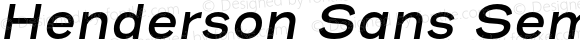Henderson Sans SemiBold Italic
