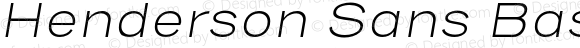 Henderson Sans Basic ExtraLight Italic Basic