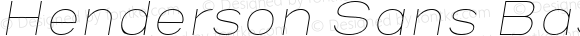 Henderson Sans Basic Thin Italic Basic
