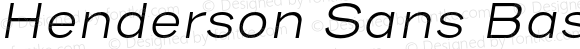 Henderson Sans Basic Light Italic Basic