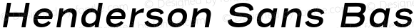 Henderson Sans Basic SemiBold Italic Basic