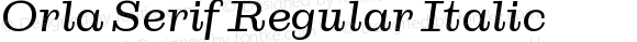 Orla Serif Regular Italic