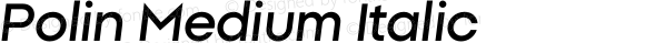Polin Medium Italic
