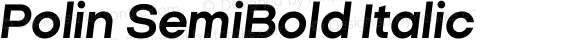 Polin SemiBold Italic