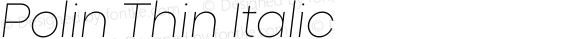 Polin Thin Italic