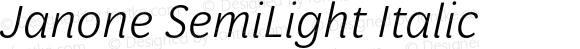 Janone SemiLight Italic