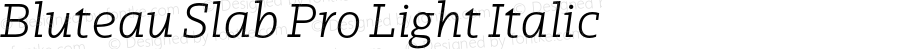 Bluteau Slab Pro Light Italic