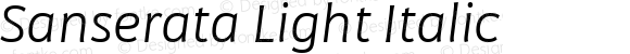 Sanserata Light Italic