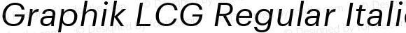 Graphik LCG Regular Italic