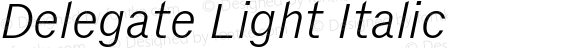 Delegate Light Italic