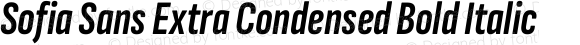 Sofia Sans Extra Condensed Bold Italic